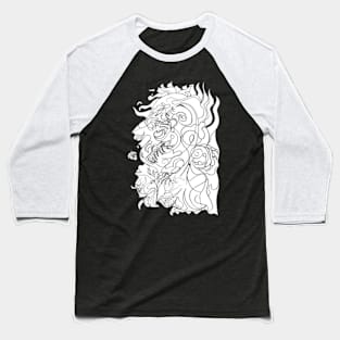 Dragon with rose Baseball T-Shirt